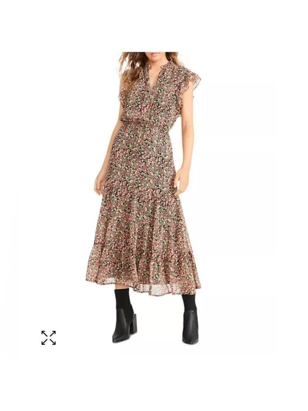 BB Dakota by Steve Madden Darcy Floral Flutter Sleeve Maxi Dress